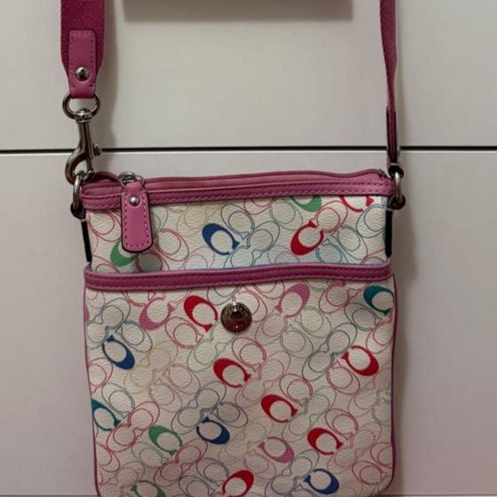 Vintage Y2K Coach Scribble Multicolor Monogram Pop Crossbody